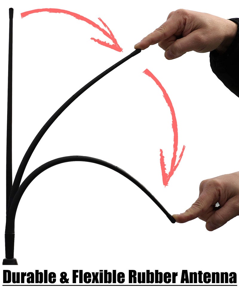 VOTEX - 13 Inch All-Terrain Flexible Rubber Antenna Accessories - Spring Steel Internal Core - Image 2